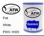 Preview: Fiat, White, PW3 / KW3: 500ml Lackdose, von ATW Autoteile West.